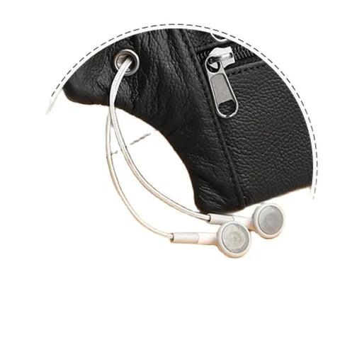 GENODERN Genuine Leather Men's Belt Bag Ultra-Thin Crossbody Bag Zen fit plus