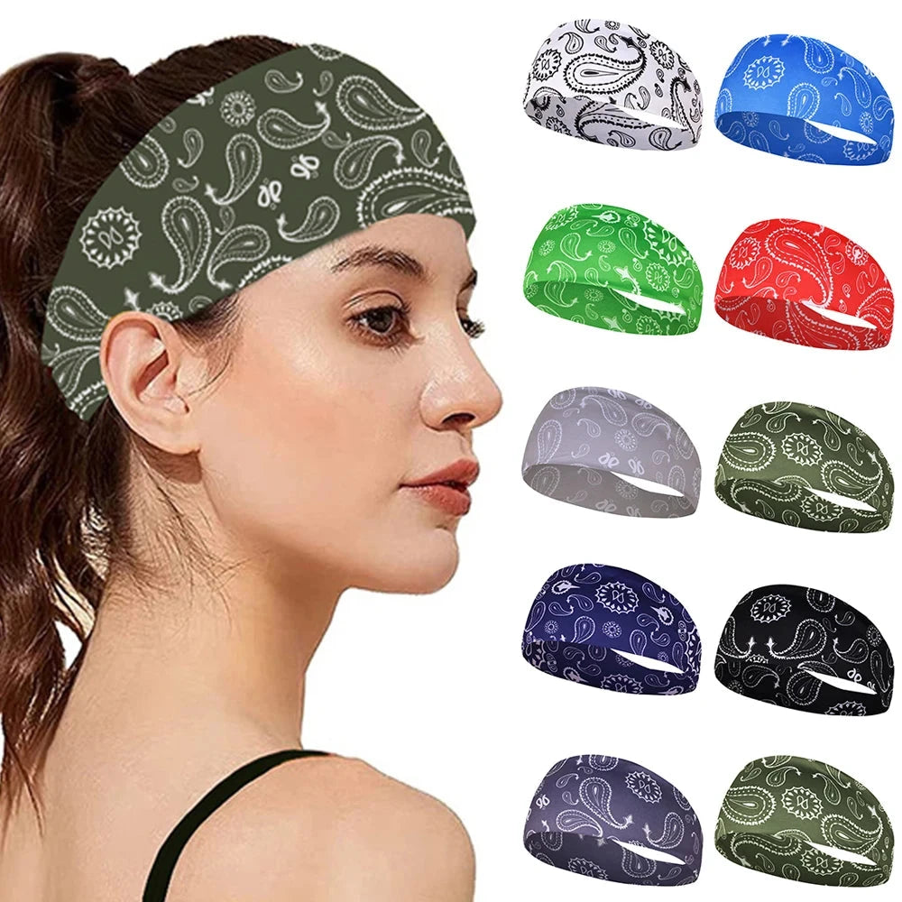 1PC Sports Headband Running Fitness Sweatband Quick-Dry Elastic Absorbent Men Women Cycling Jog Tennis Yoga Gym Hair Bandage Zen Fit Plus