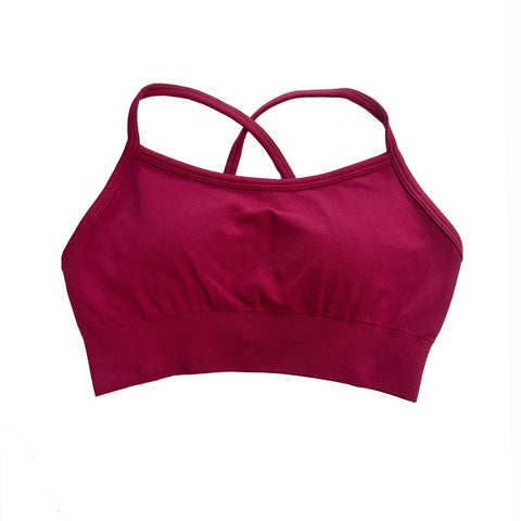 Dynamic Backless Sports Bra Women Seamless Yoga Top Bra Medium Support Padded Gym Crop Top Stretchy Fitness Sports Top Zen fit plus