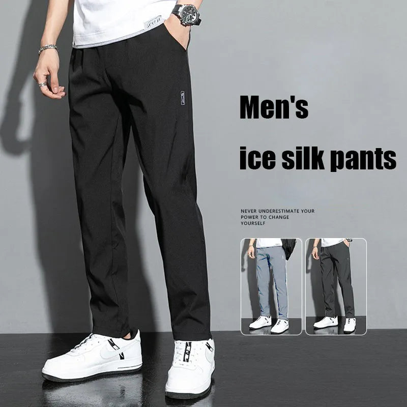 Men's Running Pants Sportswear Jogging Sweatpants Quick Dry Thin Tracksuit Elastic Gym Fitness Trousers Training Sport Pants Men Zen fit plus