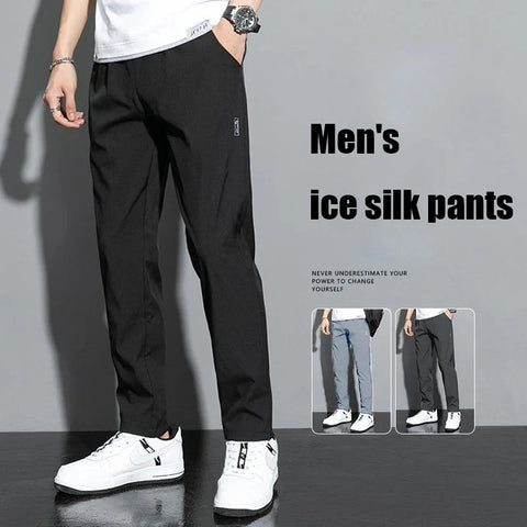 Men's Running Pants Sportswear Jogging Sweatpants Quick Dry Thin Tracksuit Elastic Gym Fitness Trousers Training Sport Pants Men Zen fit plus