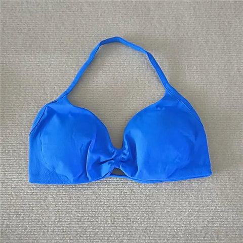 Fashion Strappy Bra Gym Top Girl Women High Support Thin Strap Halter Sports Seamless Bras Scrunch Workout Yoga Tank Bra Zen Fit Plus