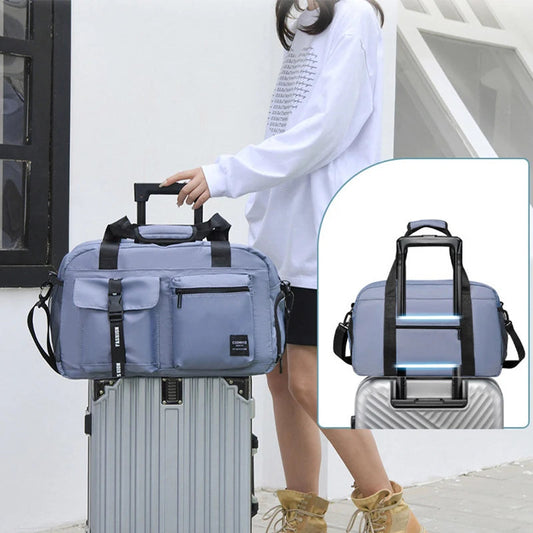 Large Fitness Bag Sports Handbag Women Dry Wet Shoes Pocket Single Shoulder Crossbody Swimming Yoga Gym Travel Backpack Duffel Zen fit plus