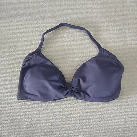 Fashion Strappy Bra Gym Top Girl Women High Support Thin Strap Halter Sports Seamless Bras Scrunch Workout Yoga Tank Bra Zen Fit Plus