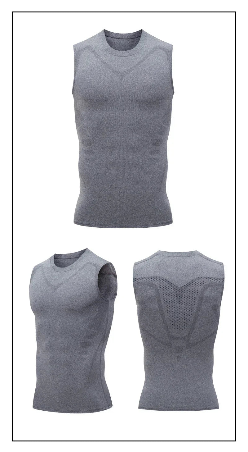 Compression Tank Top Men Gym Shirt Sleeveless Quick Dry Printing Sportswear Male Fitness Bodybuilding Vest Workout Muscle Top - Zen Fit Plus