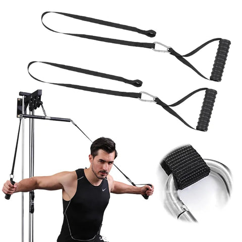 Tricep Biceps Back Blaster Rope Lat Pull Down Attachment Training Gym Weight Chest Muscle Workout Extension Straps Premium Nylon Zen fit plus