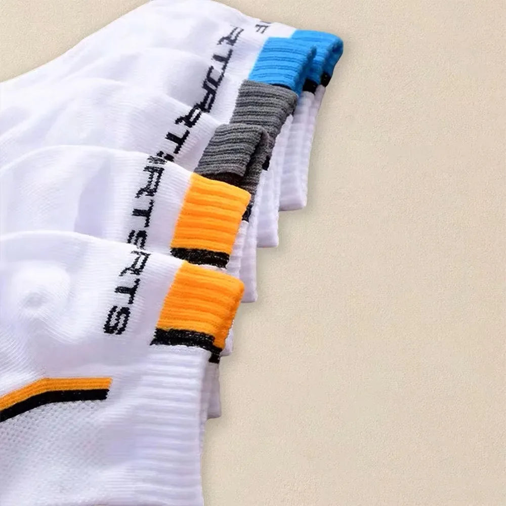 5 Pairs Men Summer Socks Trendy Fashionable Simple Versatile Men Ankle Socks Comfortable Lightweight Breathable Casual Socks - Zen Fit Plus