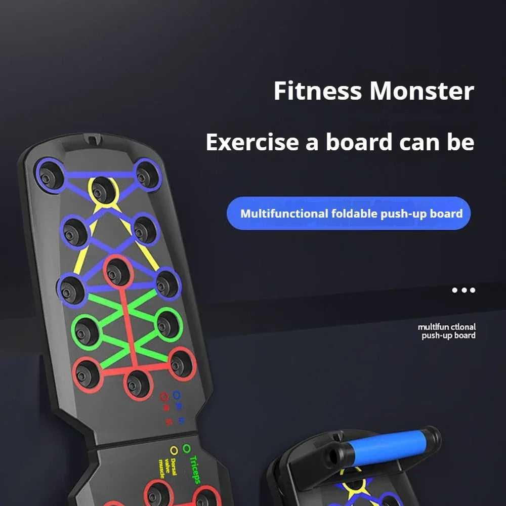 Foldable Multi-Functional Push Up Board Chest Abs Training Equipment Portable Home Gym Fitness Tool for Men Core Workout - Zen Fit Plus