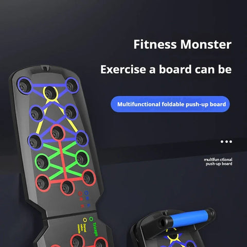 Foldable Multi-Functional Push Up Board Chest Abs Training Equipment Portable Home Gym Fitness Tool for Men Core Workout - Zen Fit Plus