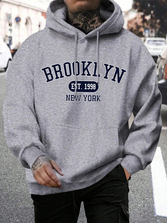Brooklyn Est 1998 New York Printing Men Hoodies Harajuku Crewneck Hoodie Fashion Oversize Hoody Autumn Comfortable Tracksuit Zen fit plus