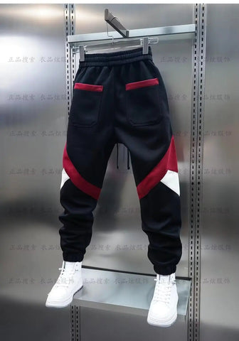 Patchwork Fashion Jogger Sweatpants 2024 Autumn New Outdoor Casual Trousers Cotton Harem Pants Elastic Waist Men's Clothing Zen fit plus