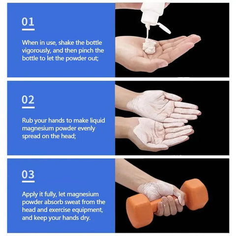30/50/100ml Sports Liquid Chalk Magnesium Powder Fitness Weight Lifting Non-slip Cream Grip Weight Lifting Climbing Gym Sports Zen fit plus