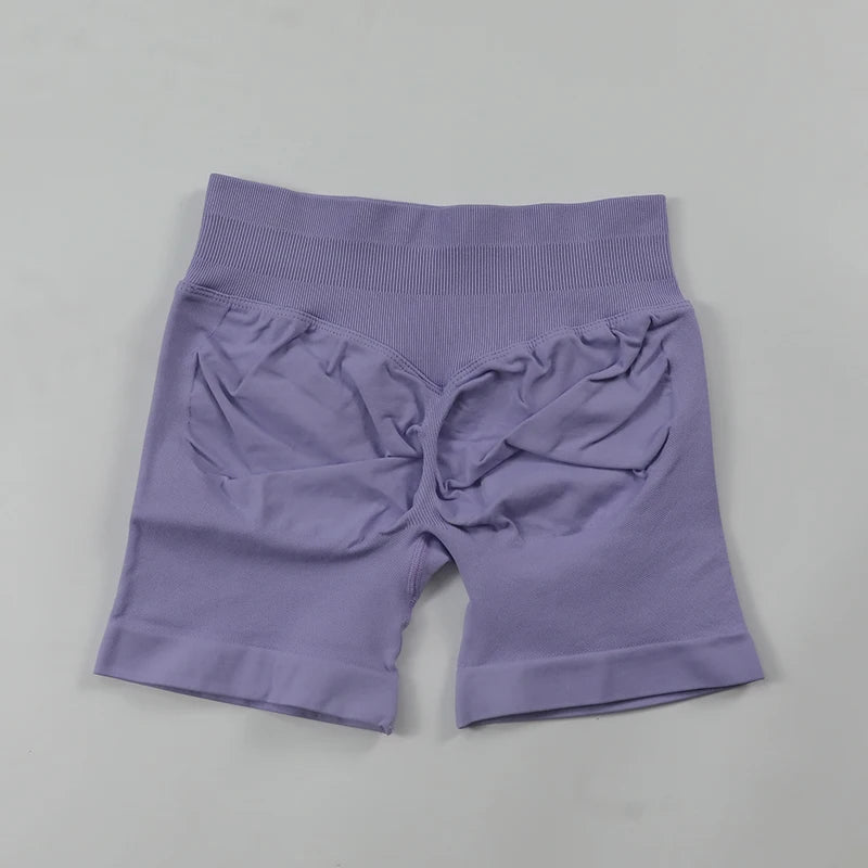 Impact Shorts Low Ribbed Waist Band Yoga Shorts Seamless Scrunch Bum Workout Gym Shorts Booty Hight Stretch Running Shorts Zen fit plus