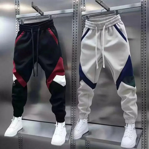 Patchwork Fashion Jogger Sweatpants 2024 Autumn New Outdoor Casual Trousers Cotton Harem Pants Elastic Waist Men's Clothing Zen fit plus