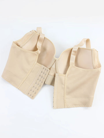 Western sizes of underwear  with steel rims, gathered together to prevent sagging, sporty and beautiful back, deep V-bra Zen Fit Plus