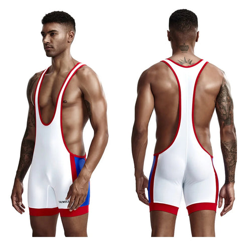 Mens Undershirts Bodysuit Wrestling Singlet Fitness Workout Running Vest Bodywear Underwear Bodybuilding Jumpsuit Zen fit plus