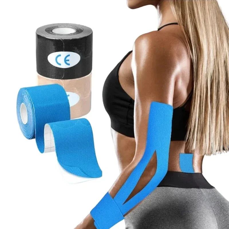 5cmx5m Kinesiology Elastoplast Tape Muscle Bandage Sports Cotton Elastic Adhesive Strain Injury Tape Knee Pain Relief Stickers Zen fit plus