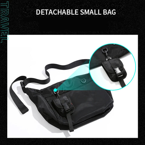 MOYYI Men Messenger Bags Casual Waterproof Crossbody Bag Hold 14 inch Laptop Shoulder Bag Unisex Travel Gym Bag Zen fit plus
