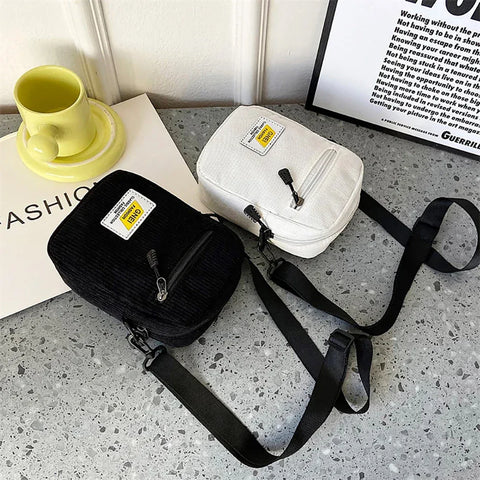 Unisex Crossbody Bag Oxford Cloth Diagonal Shoulder Bags Solid Color Satchels Fashion Leisure Trend Square Sling Handbags - Zen Fit Plus