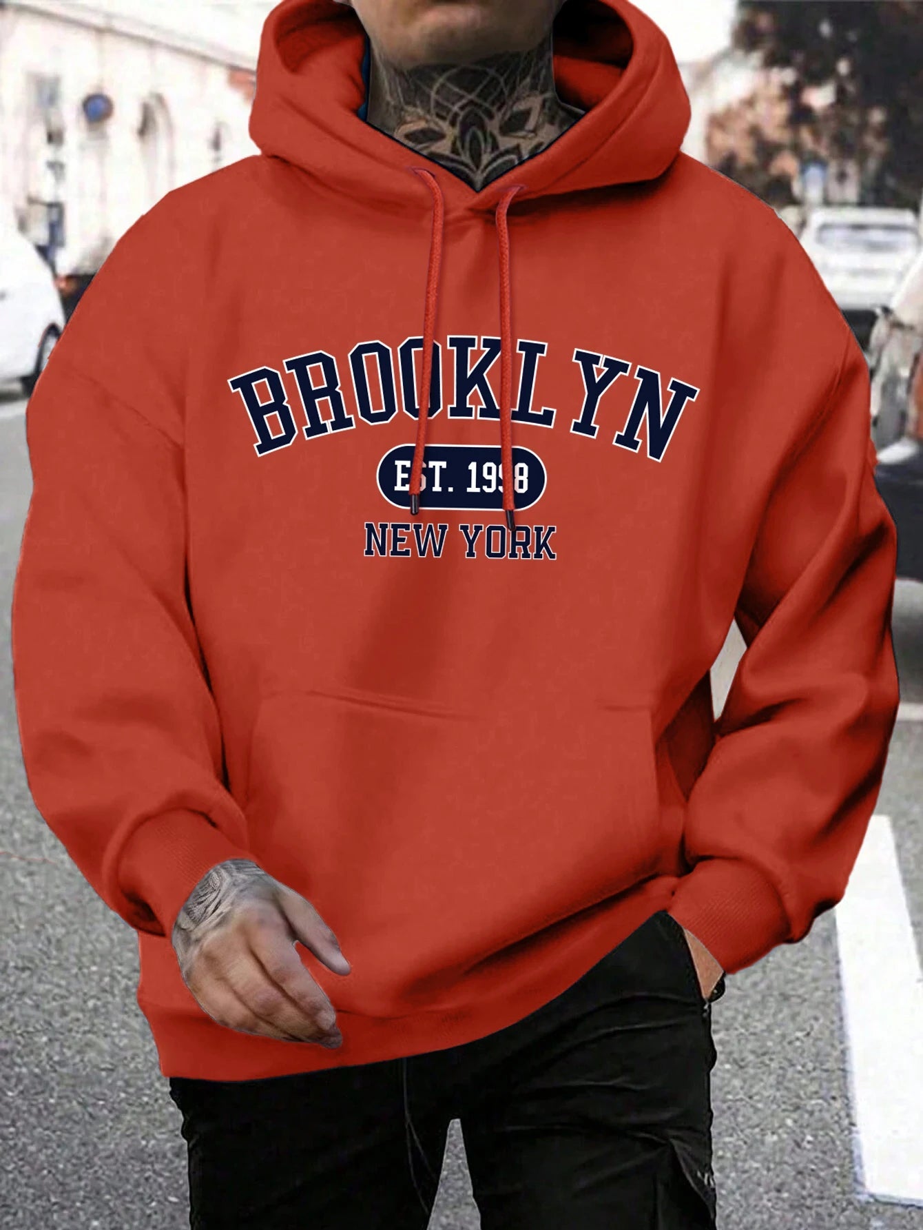 Brooklyn Est 1998 New York Printing Men Hoodies Harajuku Crewneck Hoodie Fashion Oversize Hoody Autumn Comfortable Tracksuit Zen fit plus