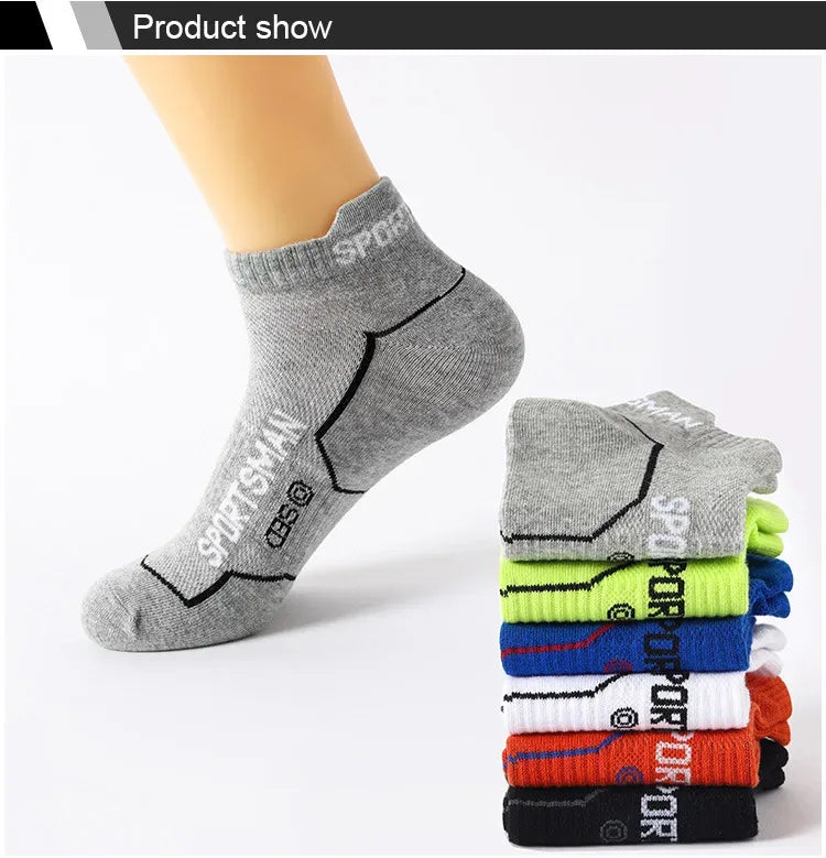 6 Pairs Socks Men's Short Socks Sweat Absorbent and Odorous Basketball Socks Running Sports Socks Breathable Mesh Men's Socks - Zen Fit Plus
