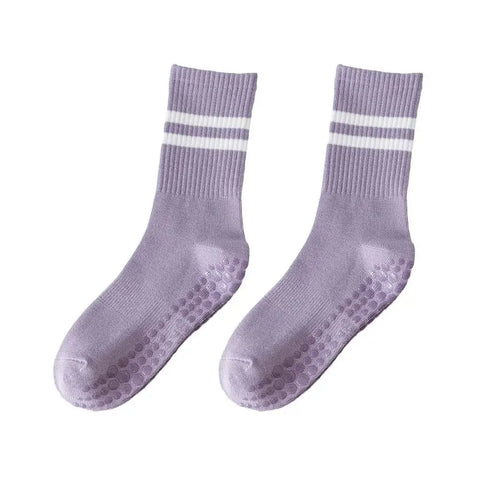 8 Colors Sports Socks Cotton Mid-tube Bottom Professional Non-slip Silicone Indoor Fitness Socks Gym Dance Pilates Yoga Socks - Zen Fit Plus