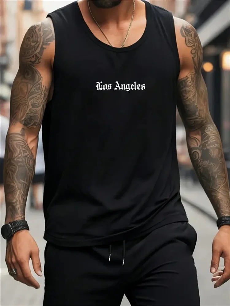 Summer New Trend Men's Pull-Over Crew Neck Vest Mesh Fitness Breathable Vest Blazer Men's Quick Drying Sweat Absorption T-Shirt Zen fit plus