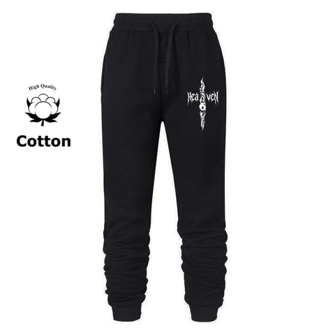 Cross Print Sweatpants for Men Christian Athletic Running Joggers Trackpants Autumn Winter Warm Cozy Fleece Lined Pants Trousers Zen fit plus