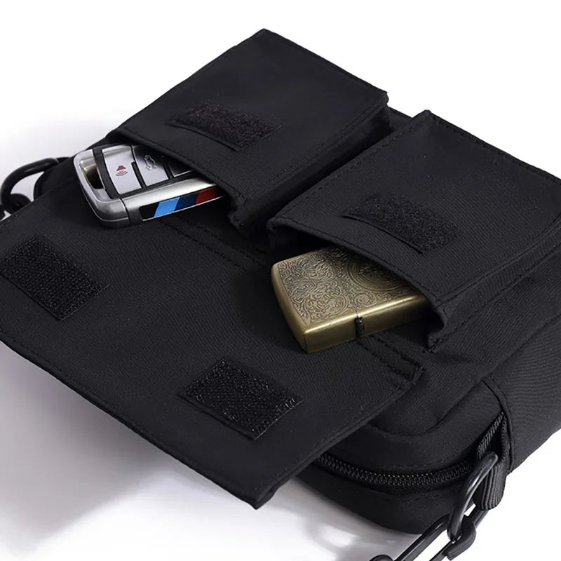 Minimalist Black Shoulder Bag Retro Male Nylon Crossbody Bags Men's Small Messenger Bag for Men Suitable for Daily Use Zen fit plus