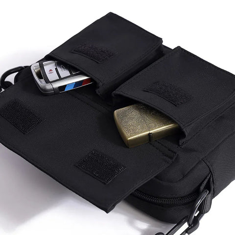 Minimalist Black Shoulder Bag Retro Male Nylon Crossbody Bags Men's Small Messenger Bag for Men Suitable for Daily Use Zen fit plus
