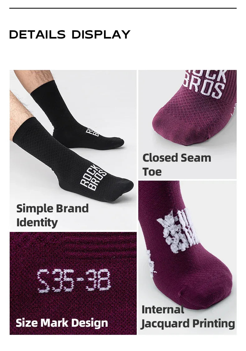 ROCKBROS ROAD TO SKY Sport Socks Breathable MTB Road Cycling Socks High Elastic Shock Absorbing A pair Bike Socks - Zen Fit Plus