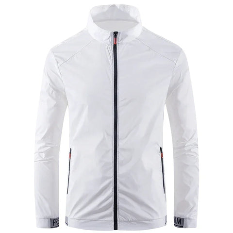 Men's sun protection clothes for summer ultra-thin breathable ice silk trendy fashion UV resistant air conditioning jacket jacke - Zen Fit Plus