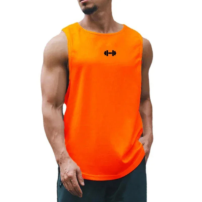 Summer Men's Running Vest Gym Tank Tops Fitness Clothing Quick-drying Loose Bodybuilding Sleeveless Shirt Basketball Singlets - Zen Fit Plus
