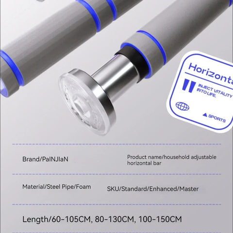 Telescopic Doorway Pull Up Bar Non-Slip Chin-Up Fitness Equipment Adjustable Home Gym Strength Training Heavy Duty For Men Women - Zen Fit Plus