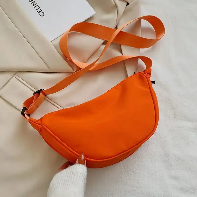 Solid Color Chest Bag For Women Large Capacity Travel Crossbody Female Half Moon Belt Bag Ladies Daily Street Fanny Packs 2024 Zen fit plus
