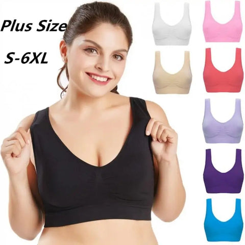 Women Sport Yoga Bra Running Vest Gym Workout Underwear Padded Crop Tops Female Sportswear Brassiere Push Up Fitness Bras Zen Fit Plus