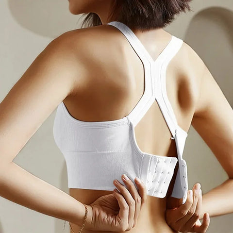 Tank Top Women Gym Women Corset Sports Bra Push Up Crop Top Fitness bra Hollow Breathable Sexy Running Athletic Sportswear - Zen Fit Plus