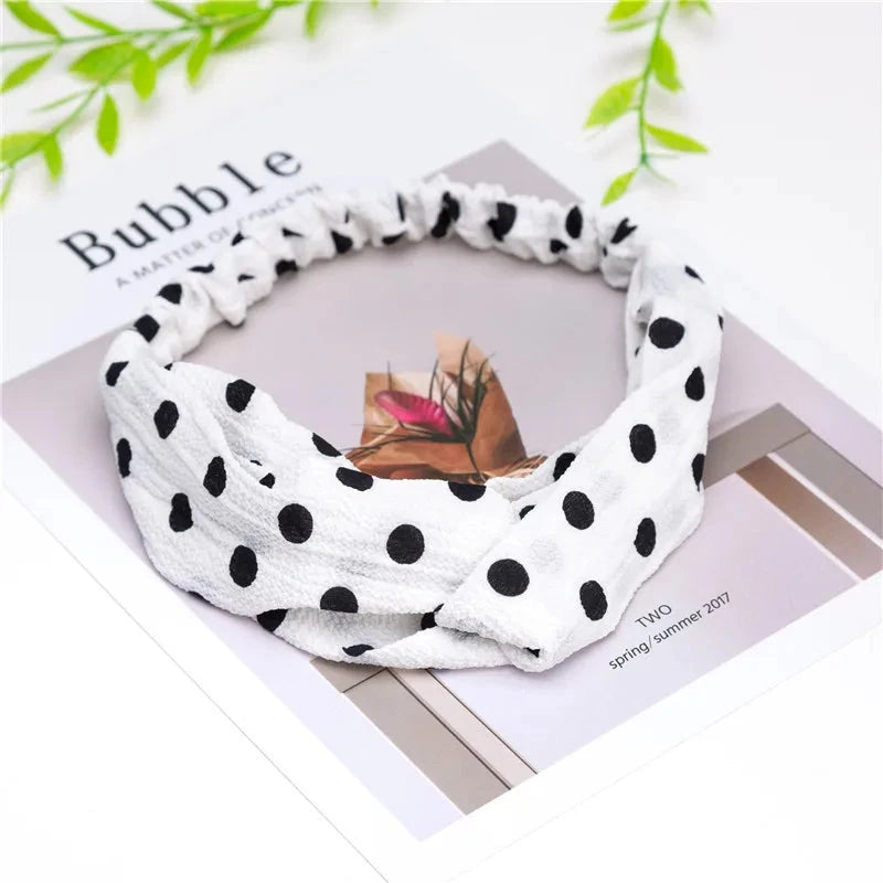 Fashion Women Girls Summer Bohemian Hair Bands Print Headbands Vintage Cross Turban Bandage Bandanas HairBands Hair Accessories Zen Fit Plus