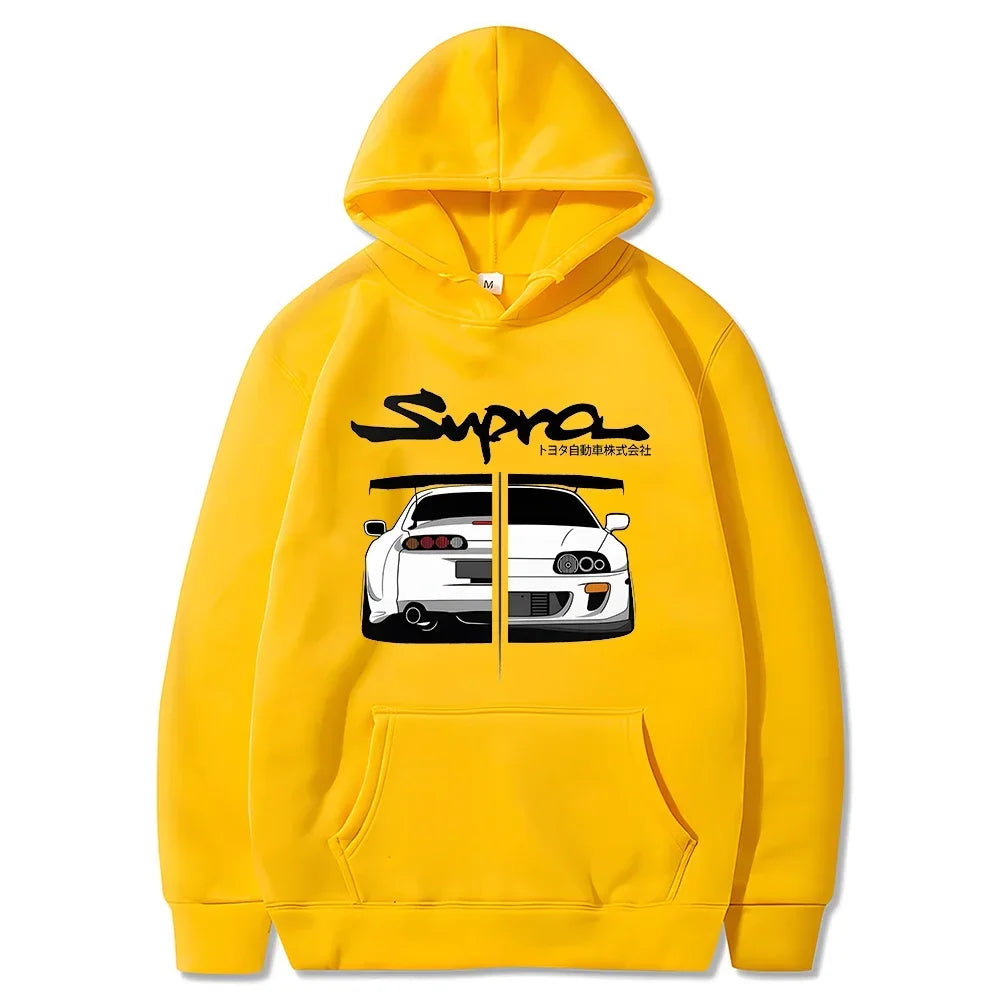 Initial D Supra Hoodies For Men And Women, Manga Print Loose Casual Sweatshirt, Long Sleeve, Japanese Style, Spring Autumn S-3xl Zen fit plus
