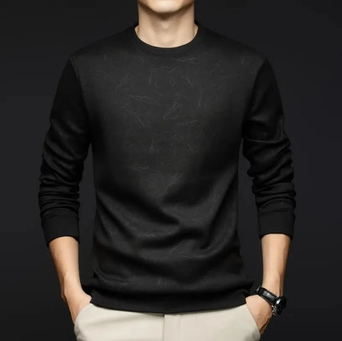 Top Grade Wool+Mulberry Silk New Brand Casual Fashion Street Crewneck Pullover Velvet Hoodies Sweatshirts Men's Clothing Zen Fit Plus