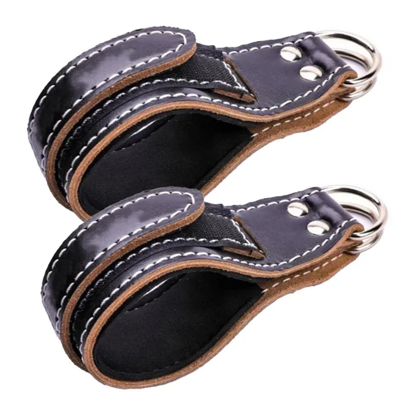 Adjustable Gym Shackles Cowhide Ankle Straps Fitness Cable Machines Workout Ankle Weights Training Straps Work on Hips and Legs Zen fit plus