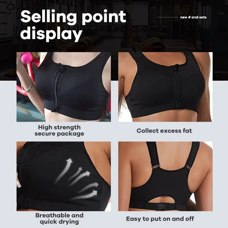 Yoga Fitness Bra Shock-absorbing Sports Bra Breathable and Quick Drying Training Running WOMEN'S Underwear Zen fit plus