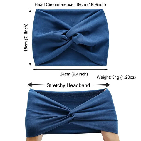 Hair Accessories Twisted Extra Large Thick Wide Headbands Turban Workout Headband Head Wraps for Women - Zen Fit Plus