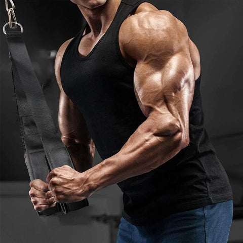 Tricep Rope Cable Attachment Handles Tricep Pull Down Rope for Push Downs Crunches Facepulls for Professional Gym Zen fit plus