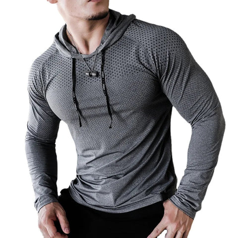 Mens Fitness Tracksuit Running Sport Hoodie Gym Joggers Hooded Outdoor Workout Shirts Tops Clothing Muscle Training Sweatshirt Zen fit plus