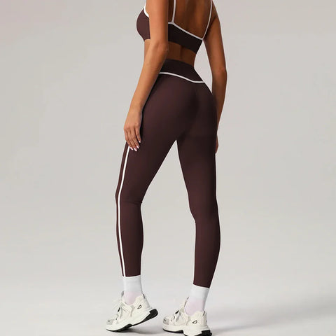 Women Fitness Casual Training Contrast Color Butt Liftting Outdoor Running Sport Yoga Leggings - Zen Fit Plus