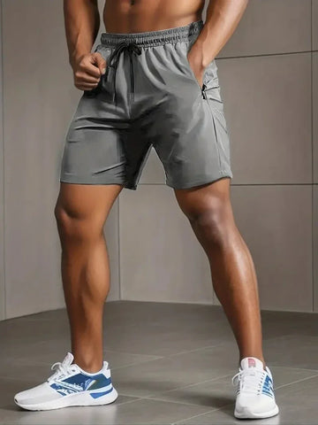 UETEEY Summer Shorts Men Gym Sport Running Squat Fitness Workout Man Short Pants Breathable Quick-drying Drawstring Mens Shorts - Zen Fit Plus