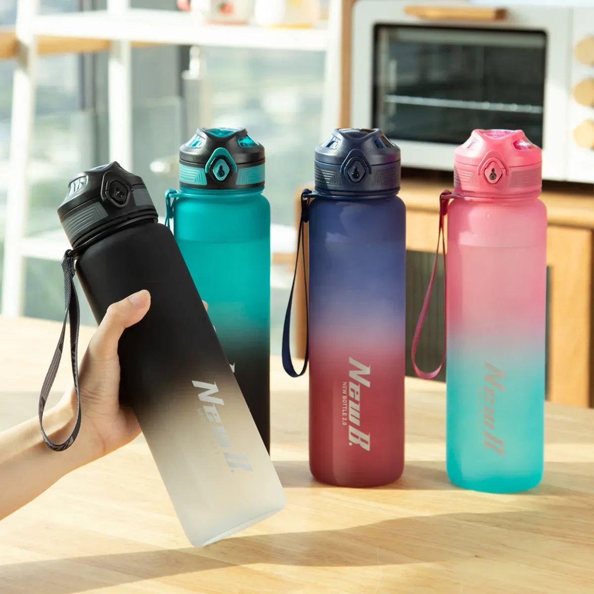 1000ml/1500ml High Quality Tritan Material Water Bottle Portable Durable Gym Fitness Outdoor Sport Drinking Bottle Zen fit plus