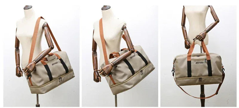 Gym Bag Travel Fitness Bag for Women Large Capacity Men's Sports Luggage bag Waterproof Female Messenger Bag Dry And Wet Handbag - Zen Fit Plus