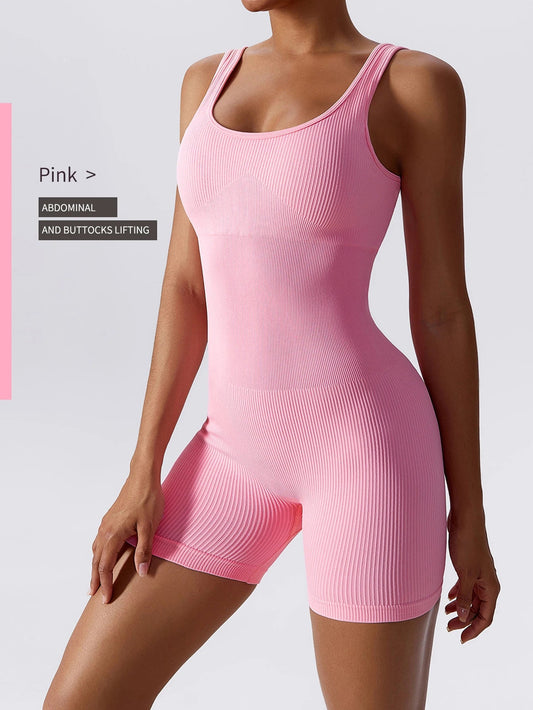 High Elastic Integrated Tight Fitting Jumpsuit Aerial Beauty Back Yoga Suit Seamless Jumpsuit for Women Zen fit plus